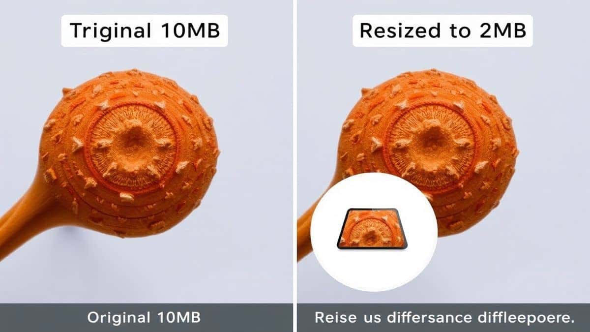 A side-by-side comparison of an image. On the left, the image is labeled 