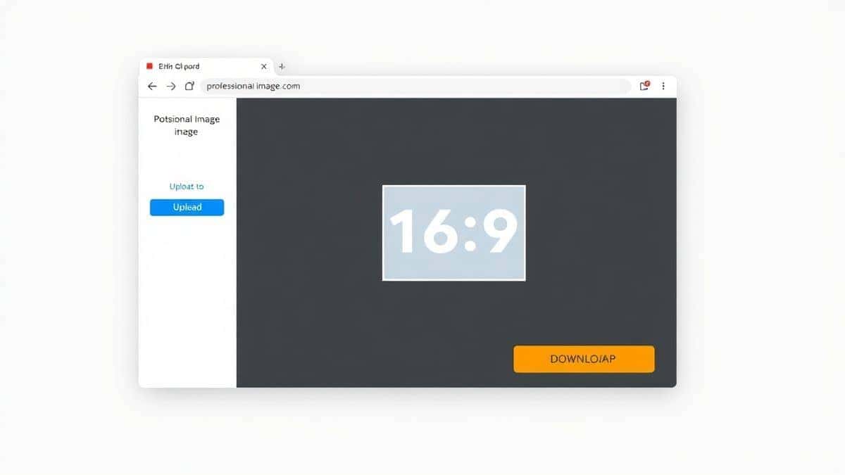 A clean, minimalist web interface showing a before and after comparison of an image. The interface has a prominent upload button, sliders for quality adjustment, and input fields for width and height, all set against a light background with subtle shadows.